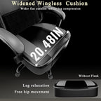 Gaming Chair with Pocket Spring Cushion and Footrest, Ergonomic Computer Chair for Adults, Breathable PU Leather Game Chair