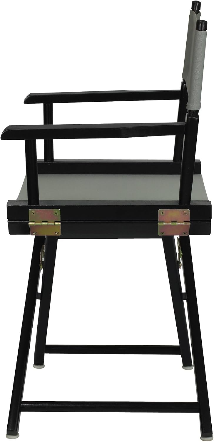 Casual Home 18" Director's Chair Black Frame with Grey Canvas