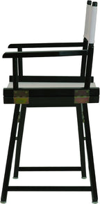 Casual Home 18" Director's Chair Black Frame with White Canvas