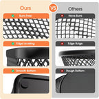 MaxGear Paper Clip Holder 4 Pack, Stackable Paperclip Organizer for Desk, Mesh Paper Clip Dispenser Binder Clip Holders, Black Desk Accessories for Office, Home, School
