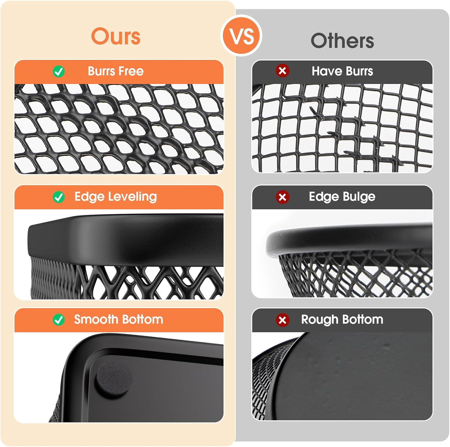 MaxGear Paper Clip Holder 4 Pack, Stackable Paperclip Organizer for Desk, Mesh Paper Clip Dispenser Binder Clip Holders, Black Desk Accessories for Office, Home, School