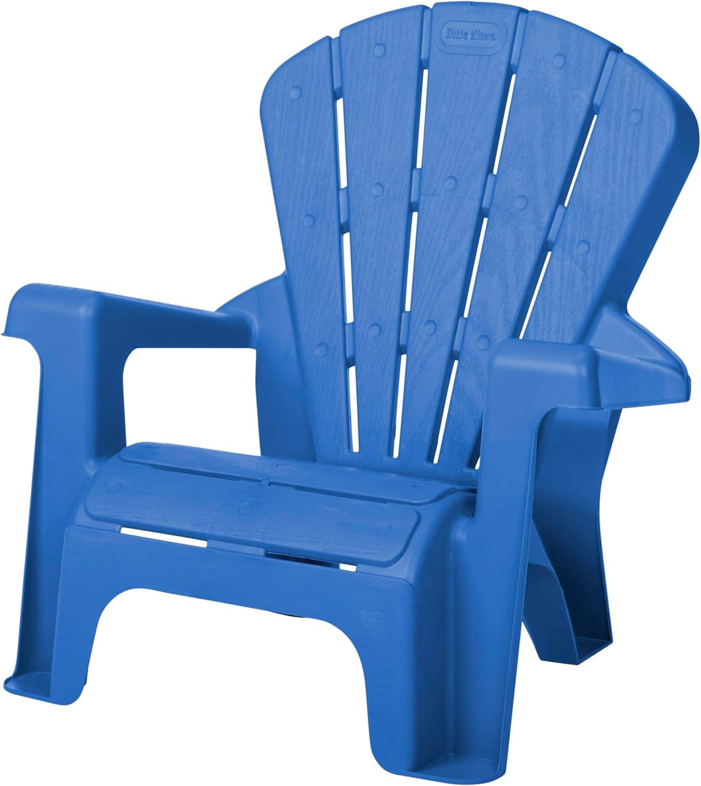 Little Tikes Kids Garden Chair 4 Pack in Blue, Outdoor Toddler Activity Adirondack Chairs for Picnic, Garden, Patio, Backyard & Beach, Outdoor Chair Set