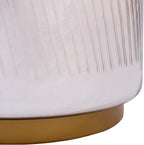 SAFAVIEH Home Collection – Kathony Cream Glass & White Marble Round Top Side Table, Fully Assembled (ACC3220A)
