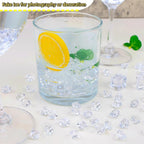 YATOJUZI 500pcs Fake Ice Cubes Clear Vase Fillers Fish Tank Aquarium Decorations DIY Craft Accessories Acrylic Crushed Rocks Plastic Diamonds Gems for Dinning Table Centerpiece Wedding Birthday Party
