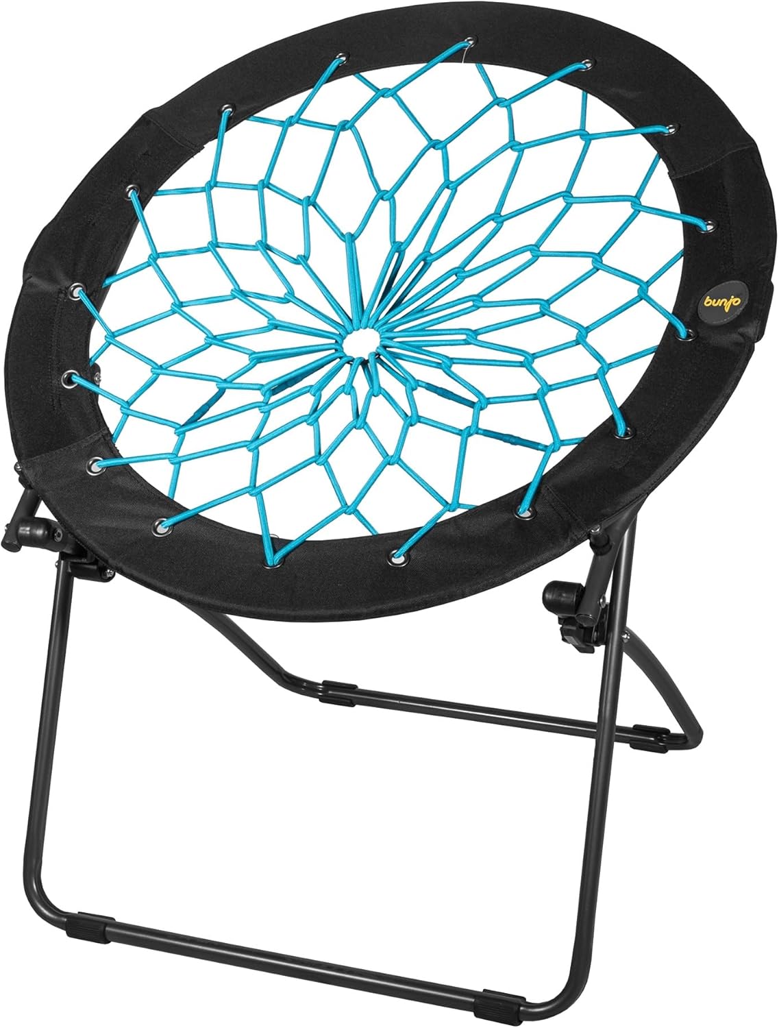 Zenithen Foldable 29" Bunjo Bungee Chair, Teal (Pack of 1) - Lightweight Collapsible Seating for Teens, Adults, Dorms, Bedrooms, Camping & Gaming - 225lb Capacity Portable Seat