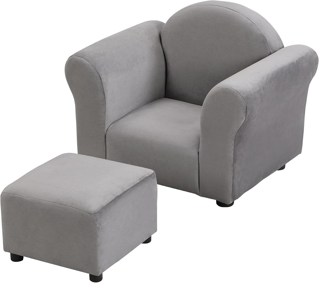 Chair, Upholstered Couch with Ottoman