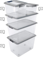 Sundis 4351004 Kliker Box Storage Box PP Argent 57 x 39 x 30,5 cm