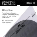 Hudson Hi-Fi Anti-Static Vinyl Record Inner Sleeves - Protective Vinyl Record Inner Sleeve 500 Pack - Protect Your LP Albums from Scratches, Dust & Dirt - Acid-Free Rice Paper Interior Disc Covers