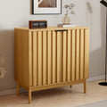 Otterease Fluted Buffet Cabinet with Storage, Wooden Sideboard with Doors & Adjustable Shelves, Modern Accent Cabinet for Kitchen, Living Room, Entryway, Hallway, Natural