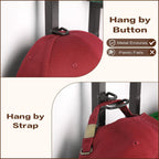 Keebofly Hat Rack for Wall with Shelf for Handbags, Purse,Bennies, Perfumes & Cosmetics Display, Hat Holder Storage for 100+ Caps, Baseball Cap Organizer & Beanie Holder for Closet, Entryway, Bedroom