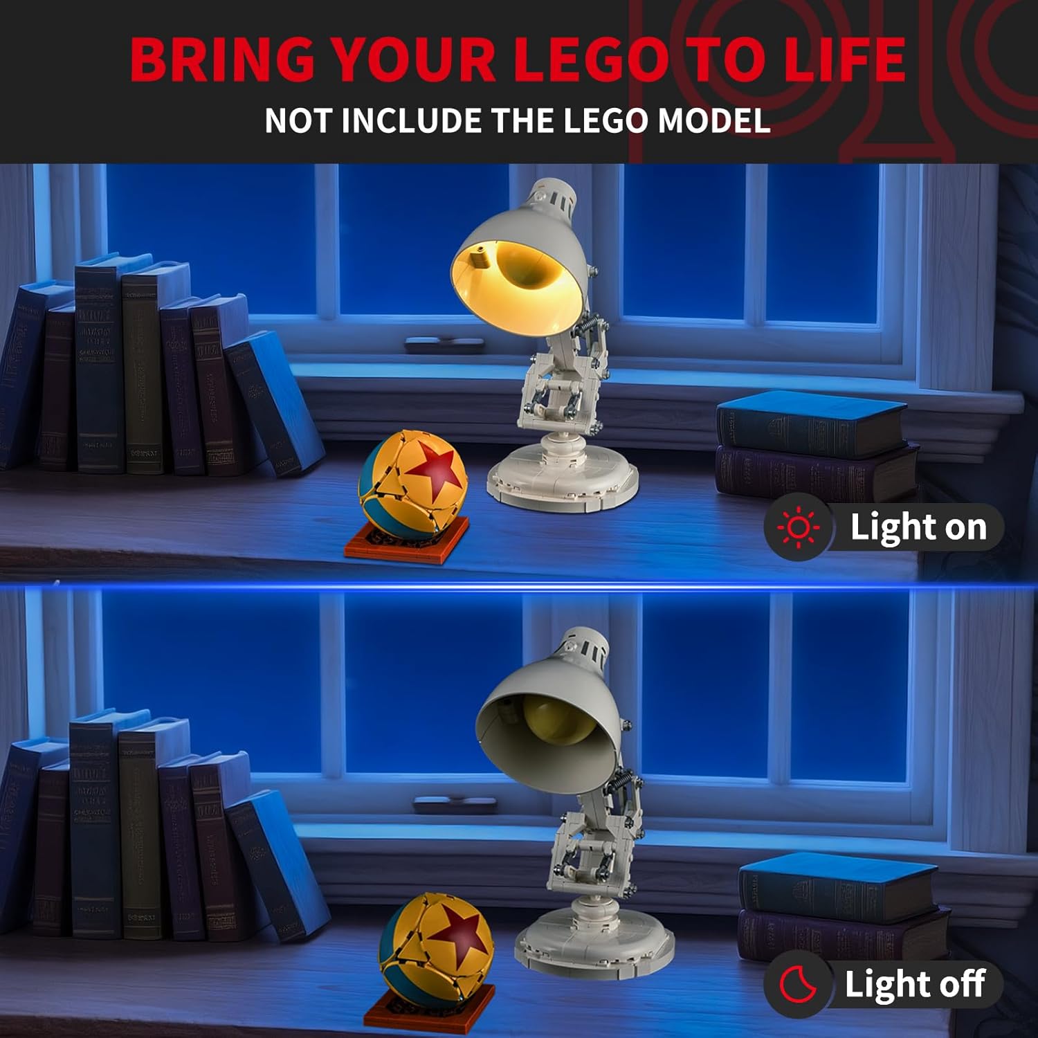 BRIKSMAX Light Kit for Lego-Pixar Lamp -Led Lighting Compatible with Lego Disney 21357 Building Set- Not IncludeModel Set