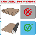 20ft Natural Jute Hallway Runner Rug Non Skid Washable, Rubber Backed Long Khaki Indoor Entryway Runner, Absorbent Kitchen Carpet Sink Rug
