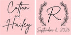 Custom Wedding Can Coolers - 75 Pack - Personalized Gifts - Monogram Wedding Favors | 803
