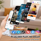 USB Flash Drive for iPhone/iPad, MFi Certified 3in1, 256GB, Silver | External Memory Photo Storge Keeper, Type c/USB 3.0 High Speed, Compatible with Android/PC, Picture/Video/Data Backup