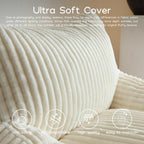 Giant Bean Bag Chair for Adults, Oversized Beanbag Sofa with Armrests and Back Support, Filler Included, Ultra Soft Stuffed Floor Couch for Bedroom Reading Lounging, Living Room