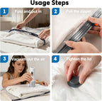 Mapambo Vacuum Seal Bags for Clothing Travel with -60000Pa LED Pump, 15 Pack Travel Cordless Vacuums Bag Set with Pump in 3 Combo Sizes. Vacuums Storage Bags for Clothes (15 Combo)