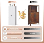 72" White Metal Kitchen Pantry Cabinet with Doors & 5 Adjustable Shelves, Heavy-Duty Freestanding Storage Organizer Utility Cupboard for Pantry, Kitchen, Bathroom