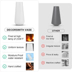 Ceramic Vases for Home Decor, Small Flower Vases Minimalist Style for Modern Table Fireplace Bedroom Kitchen Living Room Toilet Centerpieces Office Desk White