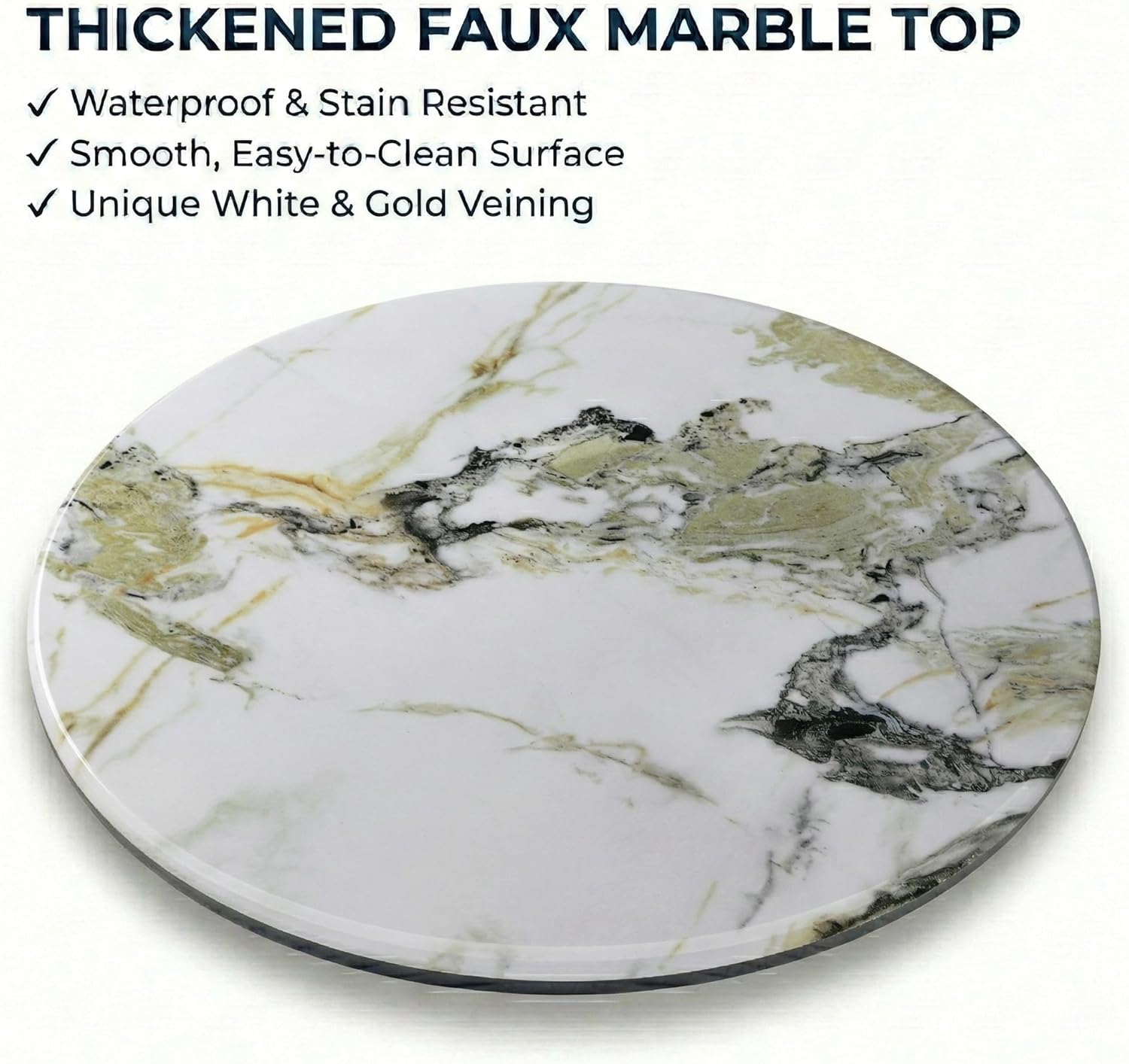 Artistic Dolphin Accent Table, Faux Marble Round Side Table, Playful Ocean Sculptural Pedestal End Table for Living Room Coastal Beach House Decor