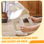 Kids Folding Chair Plastic Foldable Step Stool Toddler Chair with Rabbit Ear Back Support Heavy Duty Portable for Home Bathroom Kitchen