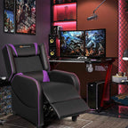 Massage Gaming Recliner Chair, Purple