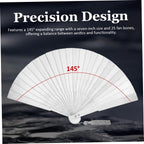 7 Inch Folding Hand Fan, Stainless Steel Chinese Kung Fu Tai Chi Fan, Antique Retractable & Portable Design Folding Fans for Men and Women Performance, Dance, Decorations, Festival