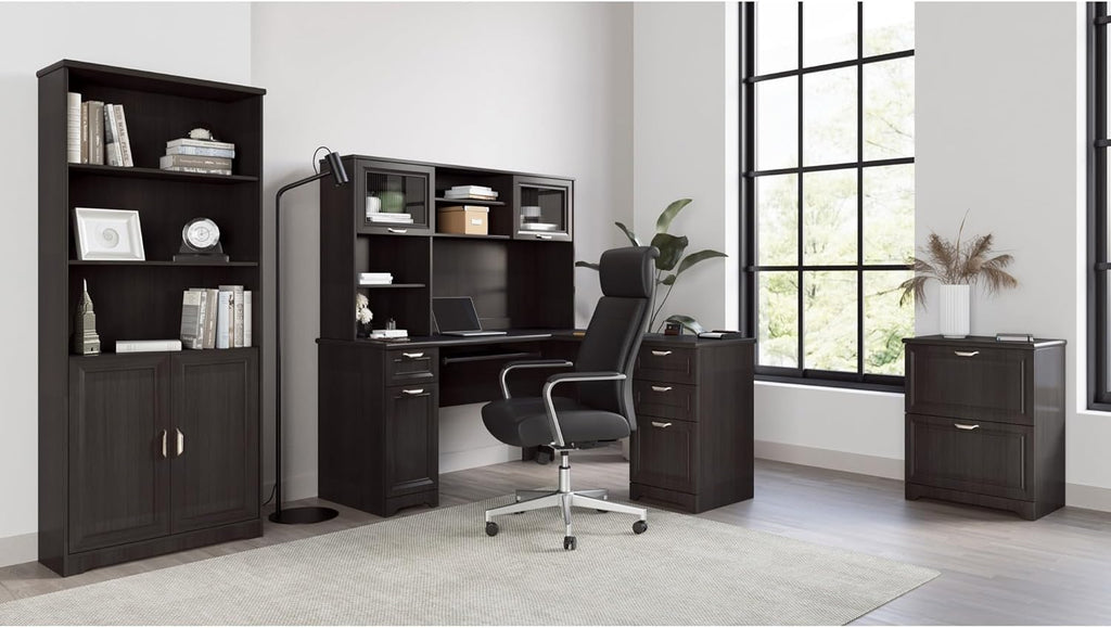 Realspace® Modern Comfort Modee Vegan Leather High-Back Executive Office Chair, Black/Chrome, BIFMA Compliant
