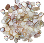 MOP Small Mini Natural Crushed Mother of Pearl Shells Colorful | Seashell Fragments for Crafts, Vase Filler and Wedding Decor, 32 oz (2 lb)