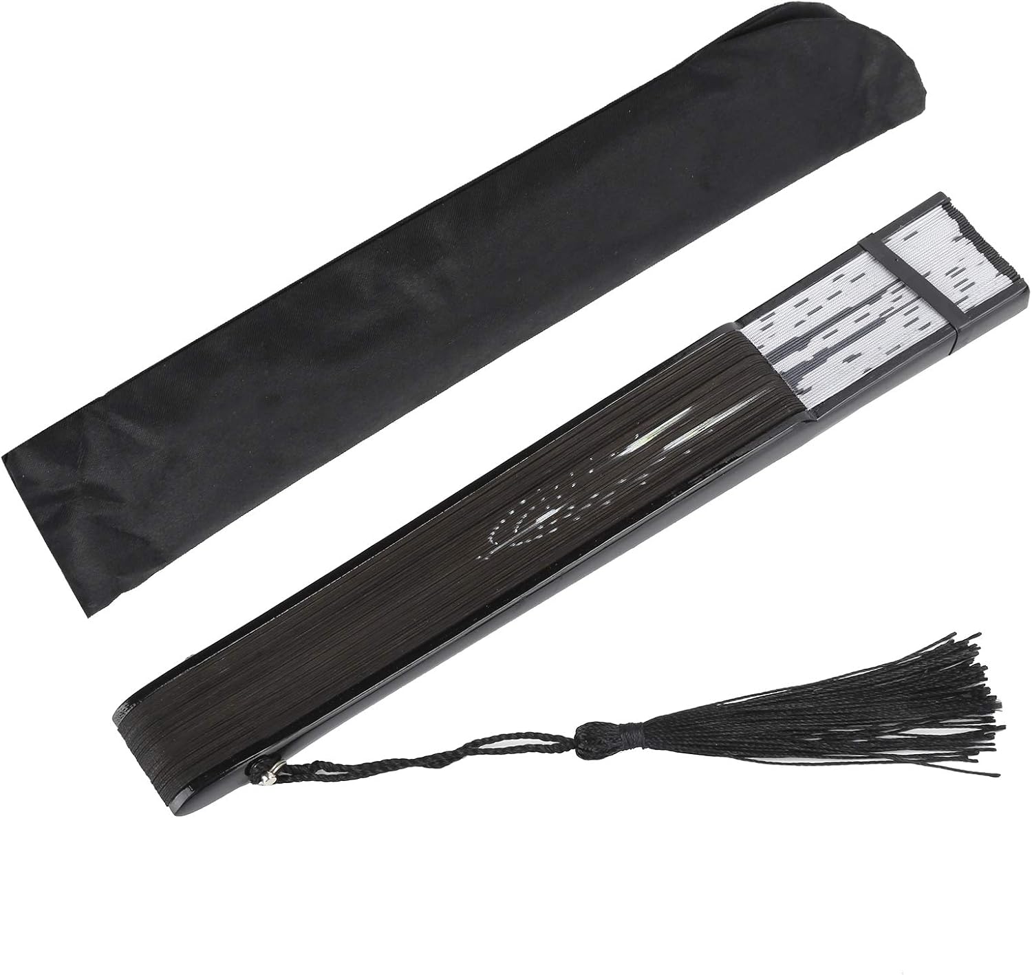 Bamboo Folding Fan, Portable Hand Held Japanese Style Fan with Natural Material, for Cooling Dancing Wedding Party Stage Performance Gift
