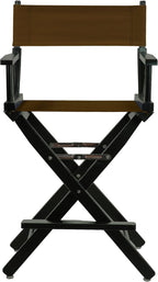 Casual Home 220-02/021-45 Director Chair 24" - Counter Height BlackFrame/Brown Canvas