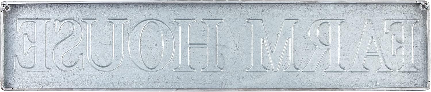 Deco 79 64335 Wall Sign, Bronze/White