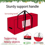 Christmas Tree Bag,Fits Up 10 Ft Tall Artificial Trees,600D Oxford Material,Heavy Duty Tree Bag,Dampproof Storage Bag with Durable Reinforced Handles & Dual Zipper&Transparent Pocket