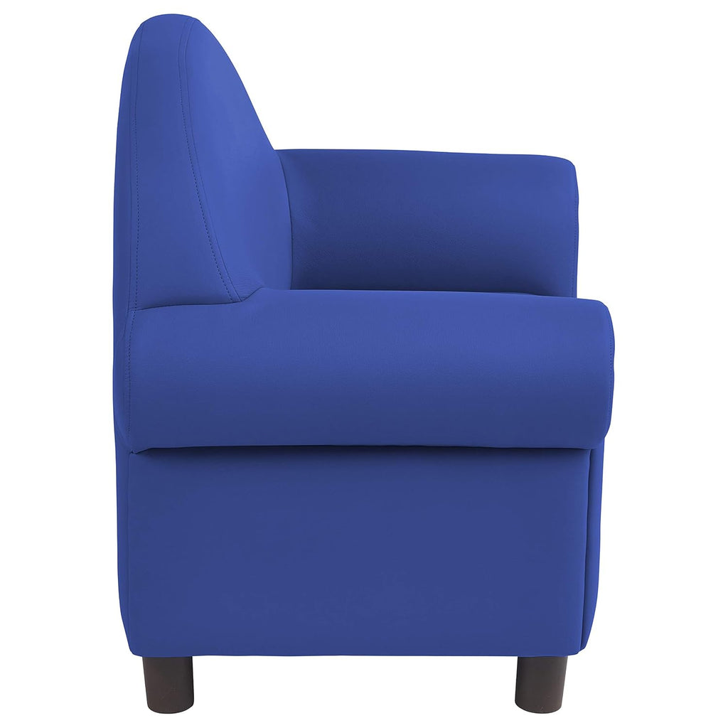 Little Lux Upholstered Preschool Chair, Plush Furniture for Kids Room, Classroom, Daycare - Blue