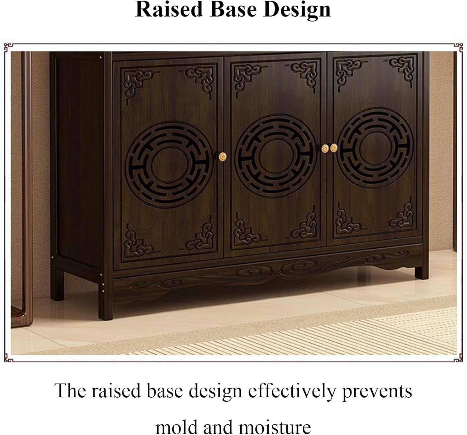 Buddhist Altar Cabinet, Wooden Meditation Table with Storage, Large Personal Shrine Table for Mindfulness and Practice