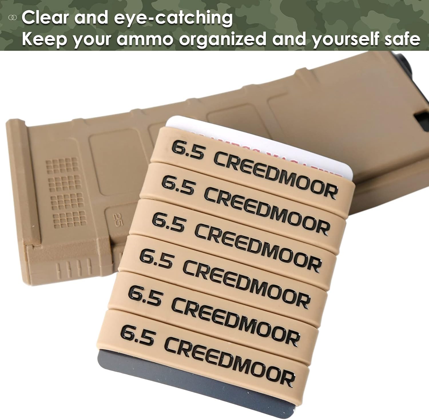 Aolamegs 6.5 Creedmoor Magazine Marking Bands 6 Pack