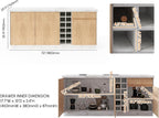 homary Kitchen Island with Storage & LED, 72" White Wood Islands with Wine Rack, Drawers & Shelves, Modern Kitchen Table for Dining Room, Prep & Gatherings, Without Chair