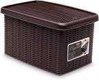 Stefanplast "Elegance Storage Box, Mocha, 19 x 29 x 16 cm