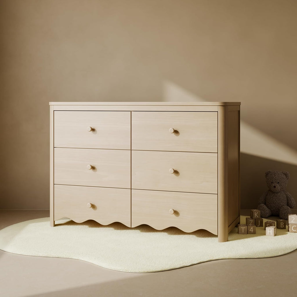 Storkcraft Casablanca 6 Drawer Dresser, Driftwood | GREENGUARD Gold Certified, Wood Dresser for Bedroom, Kids & Nursery Storage Chest, Safety Interlocking Drawers, Kids Bedroom