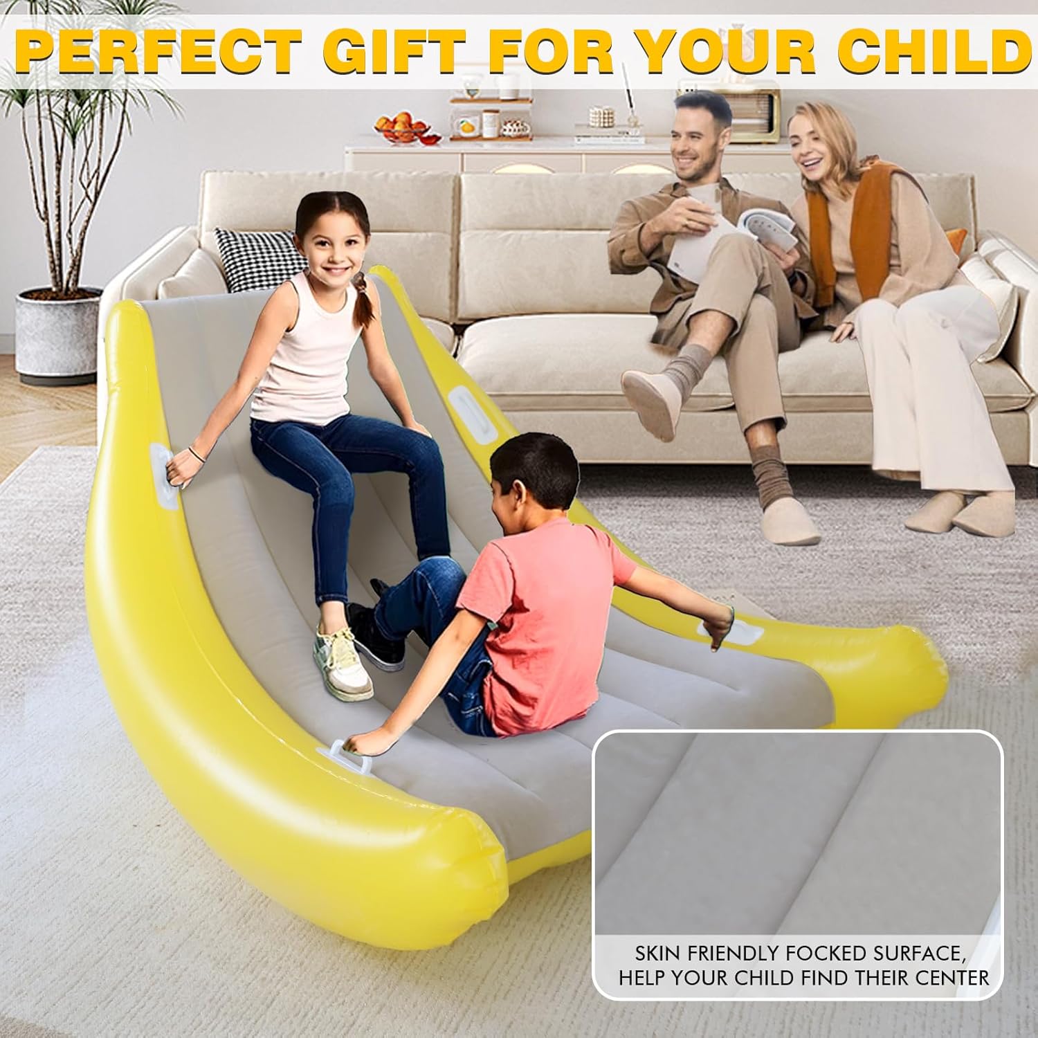 Wdmiya New Upgraded Sensory Chair for Kids, Sensory Room Children Rocking Chair, Air Cloud Inflatable Sensory Chair, Autism Sensory Products Training, Crash Pads for Toddler Old Boy Girl Gifts