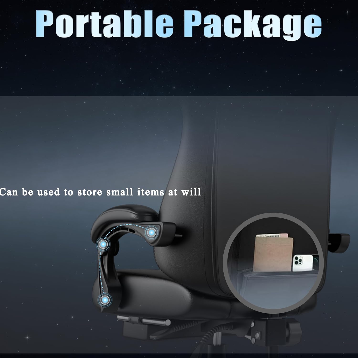 Ergonomic Gaming Chair, Video Game Chair with Pocket Spring Cushion and Footrest, Height Adjustable Computer Chair with Swivel Seat and Headrest (White)