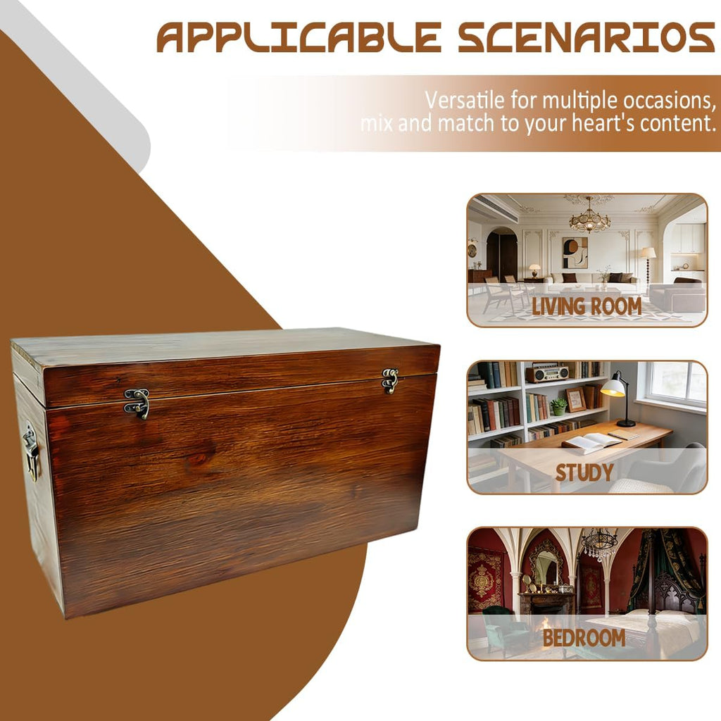 31.5" Storage Bench, Large Wooden Storage Chest,Oversized Storage Trunks,Multifunctional Entryway Organizer, Storage Bench Storage Furniture for entryways, Living Rooms, and Bedside Areas