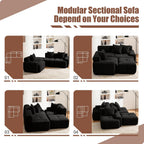 Modern Loveseat Sofa, 73.2" Black Boneless Couch with Spring and Foam Fill, Soft Pineapple Lattice Material, No Assembly Required for Living Room & Guest Room