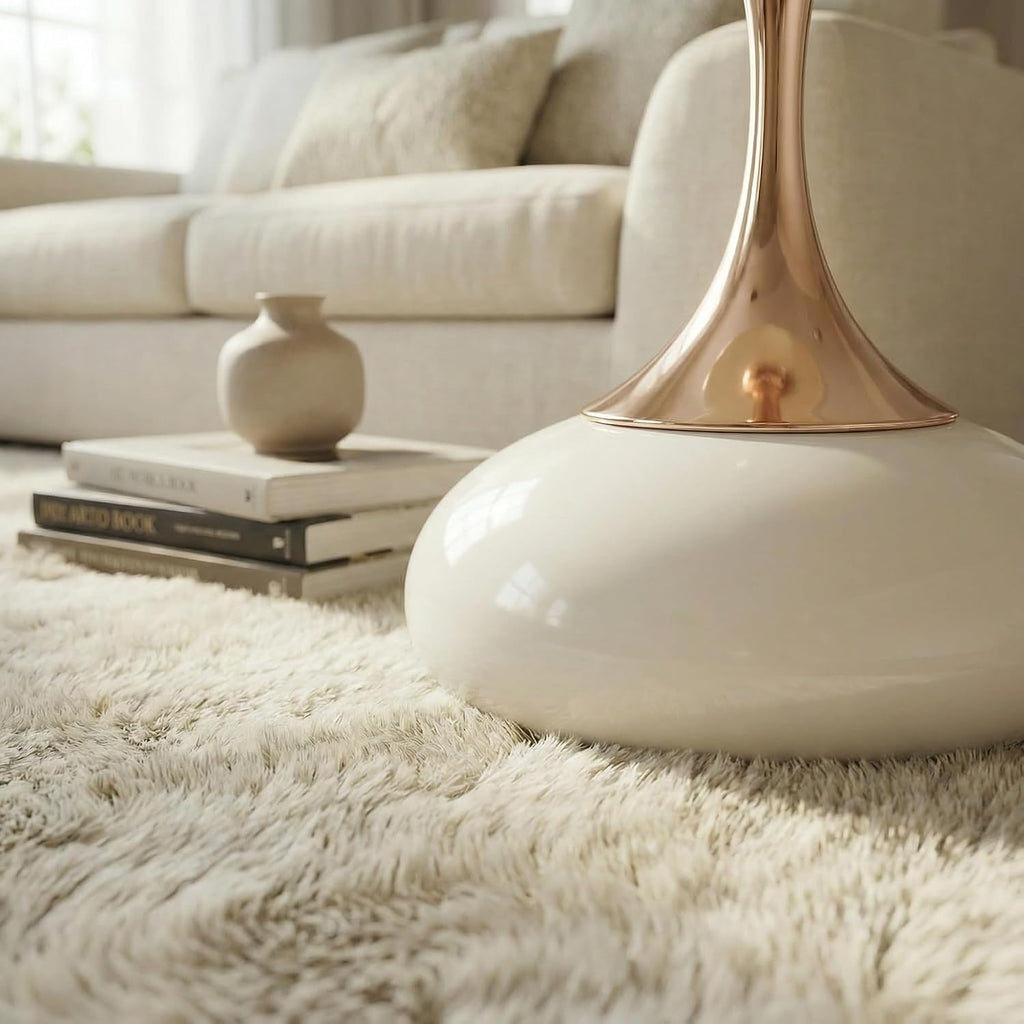 Round Pedestal Side Table, Small Metal Drink Table for Small Spaces, Modern Accent End Table for Living Room, Bedroom, Sofa, Cocktail Table