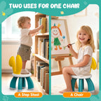 OCATO 2 Pcs Plastic Toddler Chairs: Kids Chairs for Table Toddler Stool Indoor Outdoor Camping Nursery Playroom Toddlers Kids Beach Chair Activity Rabbit Chair 3 4 5 6 Year Old Boy Girl Birthday Gift