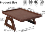 2 Pack Couch Arm Tray,Bamboo Folding Sofa Tray,Sofa Armrest Tray Clip-On Couch Desk for Drinks,Snacks,Phone,Remote Control（Brown）