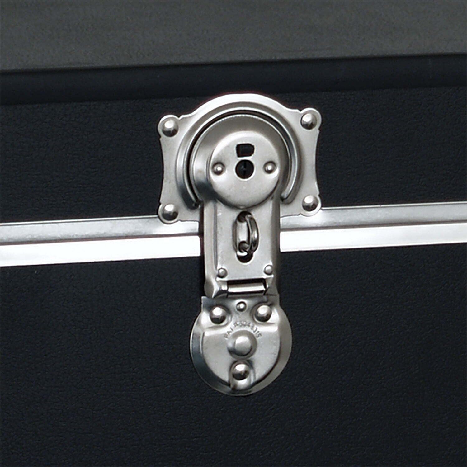 HomeStock Seaside Style Heavy Duty 31" Under Bed College Storage Trunk with Wheels & Lock, Latch Closure Type, 30" L x 8.25" W x 18.25" H, Ideal Camp Dorm Room Trunk Footlocker Black