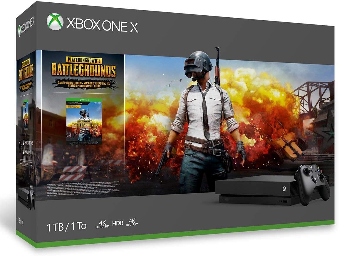 Xbox One X 1TB Console - PLAYERUNKNOWN’S BATTLEGROUNDS Bundle [Digital Code] (Renewed)