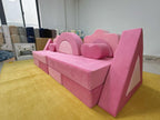 PlayFlex™ Kids Modular Sofa -Children Imaginative Play Couch (Hot Pink)