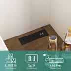 74" High Kitchen Pantry Cabinet, Large Kitchen Buffet with U+B Charging Port, 3 Shelves and 1 Drawer for Dining Room, Living Room, White