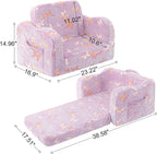 Comfy Kids Chair and Couch, 2-in-1 Fold Out Convertible Kids Chair | Kids Sofa Chair, 2-In-1 Fold-Out Design, Ideal For Reading, Playing and Relaxing, Suitable For Boys And Girls